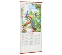 Parliky Calendario Colgante Tradicional Chino 2024 Año del Dragón, Papel Reutilizable, Calendario Lunar Mensual Grande, Decoración para Sala de Estar y Oficina, Planificador Cultural