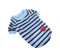 Parliky Camiseta Veraniega para Perros y Gatos T-Shirt De Algodón Transpirable para Mascotas Ropa De Playa para Cachorros Talla XS Diseño Rayas