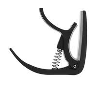 Parliky Capo De Guitarra Negro De Plástico Resorte Ajustable, Para Guitarra Acústica, Eléctrica y Ukelele, Clip Versátil Para Cambio De Tono y Kit De Accesorios Musicales