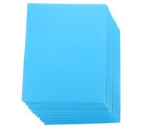 Parliky Carpetas de Plástico Azules A4 con 12 Piezas, Doble Cara con Bolsillos y Tarjetero, Organizador Resistente para Documentos Escolares y Oficina, Archivador para Papeles y