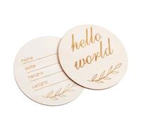 Parliky Carteles de Madera 2piezas para Anuncio de Nacimiento de Ñiño Accesorios Minimalistas y Recuerdo Especial para Fotos para Nuevos Padres