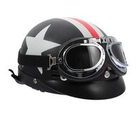 Parliky Casco para Motocicleta Unisex de Talla Única Casco de Ciclismo y Scooter con Carcasa Rígida ABS Espuma Protectora en Áreas Clave Cinturón Elástico Ajustable Adecuado para