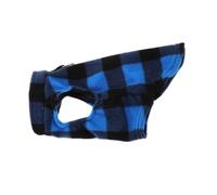 Parliky Chaleco Polar Térmico para Perro Pequeño XL Chaqueta de Invierno Azul y Negro a Cuadros Anilla en D para Correa Ropa para Mascotas para Clima Frío y Paseo