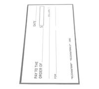 Parliky Cheques Falsos Gigantes para Presentaciones y Bromas, Papel Reutilizable 76,2x40,6 Cm, Pizarra de Borrado en Seco para Eventos, Premios y Recaudación de Fondos