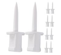 Parliky Clavos para Dianas de Tiro 12 Piezas Abs Blancos, Accesorios Fijos para Objetivos al Aire Libre, Pasadores Reutilizables para Competición y Práctica