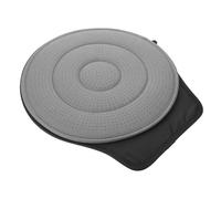 Parliky Cojín Giratorio para Coche con Viscoelástica Antideslizante y Transpirable Funda Extraíble y Lavable Acolchado Redondo para Asiento de Conductor Uso Automóvil Oficina y Hogar Gris