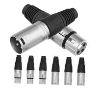 Parliky Conjunto de Conectores Xlr Pines Macho y Hembra Tipo Soldadura para Cables de Micrófono Enchufes de Audio para Mesa de Mezclas y Equipos de Escenario Transmisión de Señal de