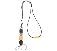 Parliky Cordón para Tarjetas de Identificación Largo Cuentas de Madera Clip para Placa de Identificación Collar de Insignia Cómodo y Ligero para Oficina Escuela y Uso Diario