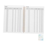 Parliky Cuaderno de Registro de Cheques Personal Portátil Libro de Contabilidad Financiera para Control de Ingresos y Gastos con Sistema Completo de Seguimiento