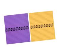 Parliky Cuadernos de Espiral 2 Piezas Hojas Rayadas, Tamaño Pequeño, Colores Morado y Naranja, Blocs de Notas Multiusos para Oficina, Escuela y Hogar, Memos y Listas de Compras Prácticos