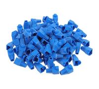 Parliky Cubierta de Botas de Conector para Enchufe RJ45, 100 Piezas Azules de plástico, Compatible con Cables CAT5 y CAT6, Ideal para instalación en entornos industriales