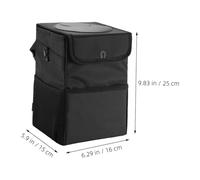 Parliky Cubo Basura Coche Plegable con Tapa Bolsa Almacenamiento Oxford Pequeña para Auto Organizador Portátil para Basura y Objetos Húmedos Fácil Limpieza y Control Olores
