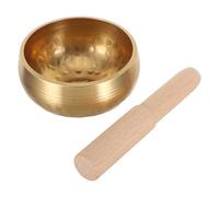 Parliky Cuenco Tibetano de Canto Bowl de Yoga Hecho Mano con de Madera para Meditación Relajación y Mindfulness Ligero y Portátil para Principiantes y Practicantes