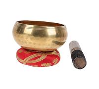 Parliky Cuenco Tibetano De Meditación De Cobre 8 Cm y Cojín, Juego De 1 Set Para Yoga y Relajación, Cuenco De Canto Espiritual Para Templo Budista, Portátil y Ligero Para Uso Casa y Viajes
