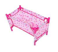 Parliky Cuna para Muñecas Miniatura con Diseño Detallado y Elegante Mobiliario de Dormitorio para Casita de Muñecas Juguete Creativo