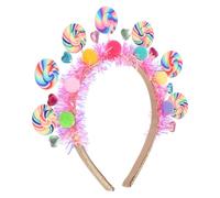Parliky Diadema Niña Lollipop Dulce Diseño Caricatura Ligera Cómoda para Fiestas Cumpleaños Parque Temático Accesorios Pelo Niñas