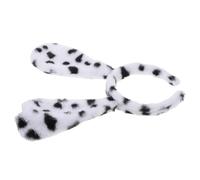 Parliky Diadema Orejas de Dálmata Peludas, Accesorio de Disfraz para Halloween y Cosplay, Diadema Estampado Animal en y Negro, Tocado Cómodo para Fiestas y Presentaciones