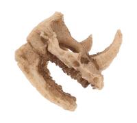 Parliky Escultura de Resina Resistente Cráneo de Rinoceronte Decoración para Terrarios Reptiles Escondite Pequeño Refugio para y Mascotas Pequeñas Accesorios para Acuarios