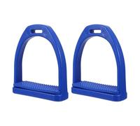 Parliky Estribos de Plástico Antideslizantes para Equitación Azul Grande con Cojín de Goma Acolchado, Estribos de Seguridad para Silla de Montar Inglesa y Occidental, Protección