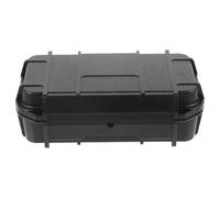 Parliky Estuche de Almacenamiento para Camping y Supervivencia Caja Portátil de Doble Capa Resistente a Golpes Plástico Compacto Negro para Exteriores y Actividades al Aire Libre