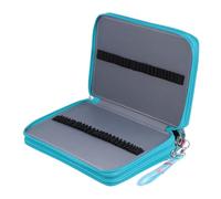 Parliky Estuche de Lápices Grande Capacidad con Ranuras Diseño Flamenco Bolsa Organizadora Papelería Dibujo Pintura Almacenamiento Multifunctional PU Azul