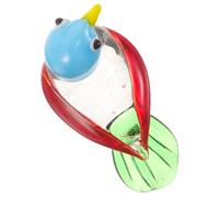 Parliky Figura de Pájaro de Cristal en Miniatura, Adorno Colorido | Vidrio Transparente Pintado a Mano, para Repisa y Alféizar, Pequeño, Decorativo, Reflejos Solares