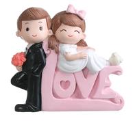 Parliky Figura de Resina para Pastel de San Valentín, Muñecos de Novios y Novias Diseño Realista y Uso Duradero, Obsequio Original para Parejas en Coche o Celebraciones