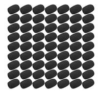 Parliky Funda para Micrófono de Diadema 200 Pcs Esponja Negra 30X22X8 MM Protector Antiviento para Micrófono Pequeño Reducción de Ruido Adecuado para Conferencias y Eventos al Aire Libre