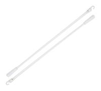 Parliky Gancho para Barra de Cortina en Fibra de Vidrio de Color Blanco, Set de 2 Varillas para Cortinas y Persianas, Adecuado para Colgar en Persianas o Paredes
