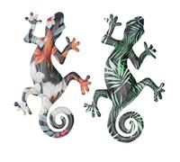 Parliky Gecko Iron Art Decoración Colgante De Pared Decoración De Jardín Adorno Artesanal De Hierro