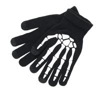 Parliky Guantes de Ciclismo Nocturno Fluorescentes para Hombre Talla Única Tejidos Acrílicos Transpirables Diseño Esqueleto Halloween Cálidos y Antideslizantes para Deportes al Aire