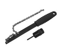 Parliky Herramienta Desmontar Cassette Bicicleta Portátil con Látigo Cadena Llave Anillo Bloqueo para Bicicletas Montaña y Carretera Kit Resistente para Reparación Piñones