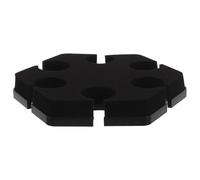 Parliky Hexagonal Microphone Stand Tray Sponge Plastic Multi Mic Organizer For Singing Live Broadcast Stable Handheld Mic Holder