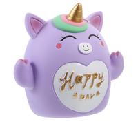 Parliky Hucha de Vinilo Forma de Unicornio Morado Hucha para Niñas Decoración Infantil para Escritorio Diseño Irrompible Ahorro Fácil y Obsequio Adecuado para Cumpleaños