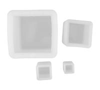 Parliky Juego de 4 Moldes de Silicona Cuadrados para Resina Epoxi Moldes para Fundición de Resina Tamaños 417In a 118In Aptos para Manualidades Velas Jabón y Arte Flores Secas