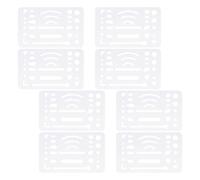 Parliky Juego De 8 Reglas Reglas De Dibujo para Oficina Borradores Plantillas De Borrado Mecánico Plantillas De Dibujo Técnico Transparentes