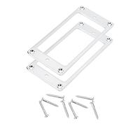 Parliky Juego de Anillos Protectores para Pastilla de Guitarra Eléctrica en Aleación de Aluminio Plata, Protege Pickup Fácil Instalación, 1 Set Adecuado para Accesorios Musicales