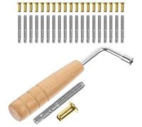 Parliky Juego de Clavijas para Arpa de Lira, Accesorio de Repuesto Profesional, Pasador de Cuerda Duradero, Acabado Pulido, Kit de 1 Pieza para Afinación y Reparación de Instrumentos