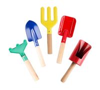 Parliky Juego de Herramientas de Jardinería, 5 Piezas de Pala, Rastrillo y Azada de Plástico Resistente, Colorido Set de Jardín para Plantar Flores y Huerto Infantil al Aire Libre