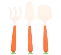 Parliky Juego de Herramientas de Jardinería Infantil 3 Piezas Pala Pequeña y Rastrillo de Plástico ABS para Trabajar y Plantar Jardín y Huerto Herramienta Resistente para Excavar Tierra