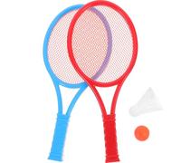 Parliky Juego de Raquetas de Tenis y Bádminton para Pequeños, Plástico Ligero, Incluye 2 Balones de Colores Aleatorios, Adecuado para Juegos al Aire Libre y Aprendizaje Color Aleatorio