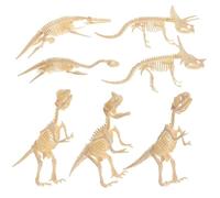 Parliky Juguete de Esqueleto de Dinosaurio, Set de 7 Piezas para Ensamblar, Figuras Educativas de Dinosaurios DIY, Modelo Realista para Manualidades y Decoración Infantil