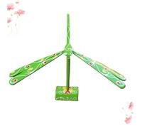 Parliky Juguete Educativo de Libélula de Bambú para Niños con Función de Equilibrio y Soporte, Desarrollo de Habilidades Motrices, Color Verde para Juego Infantil