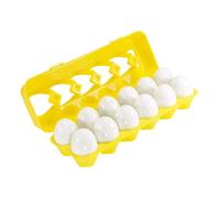 Parliky Juguete Educativo Infantil de Emparejar Números Caja 12 Huevos de Plástico Desmontables Colores Variados Desarrollo de Memoria y Concentración