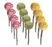 Parliky Juguetes Masticables para Conejos y Cobayas 12 Piezas Palitos de en Forma de Flores Rosa Caléndula y Pasto Ideales para Dentición y Cuidado Bucal de Mascotas Pequeñas