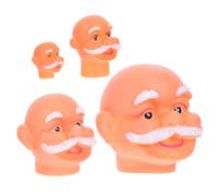 Parliky Kit de 4 Cabezas de Papá Noel de Vinilo Realistas para Manualidades Navideñas DIY Decoración Vintage Festiva para Centro de Mesa Accesorios para Fiestas y Decoración del Hogar