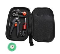 Parliky Kit de Herramientas para Injertar Árboles Frutales Tijeras de Injerto Manuales de Acero Duradero Color Negro Bolsa de Tela y Película Verde de 2 MM Adecuado para Jardinería y