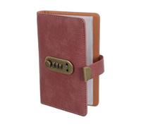 Parliky Libro de Desafío de Ahorro con Cerradura de Combinación, Cuaderno Organizador de Presupuesto con Sobres, Tapa Dura de Pu Resistente y Color Rosa Melocotón, para Gestión