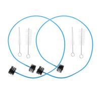 Parliky Limpieza para Instrumentos Musicales, Cepillo de Boquilla y Cepillo de Drenaje Largo de Nailon, Set Pequeño de 6 Piezas en Azul, Adecuado para Cuidado Profesional