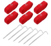 Parliky Líneas de Voleibol de Playa Rojas 7,9 M Kit de Marcado Estacas Resistentes para Cancha de Arena, Cuerda Límite Portátil para Deportes al Aire Libre y Torneos en Patio